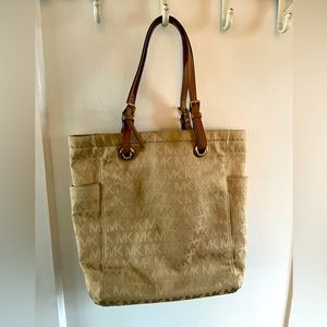 Classic Michael Kors MK print purse tote bag